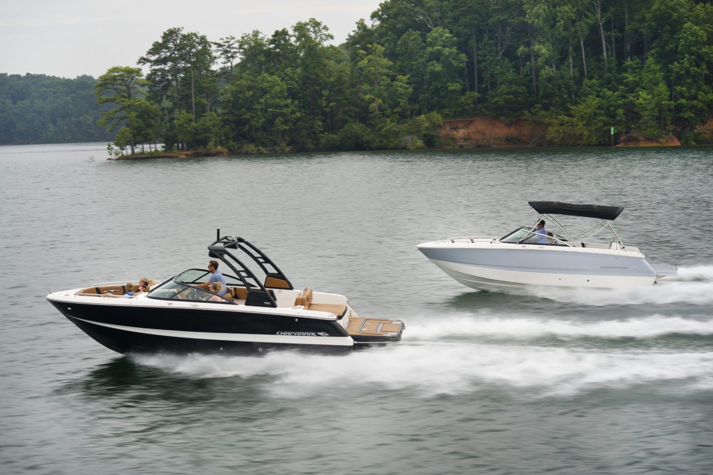 Two of the Chaparral 247 SSX's out on the water
