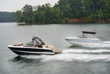 Two of the Chaparral 247 SSX's out on the water