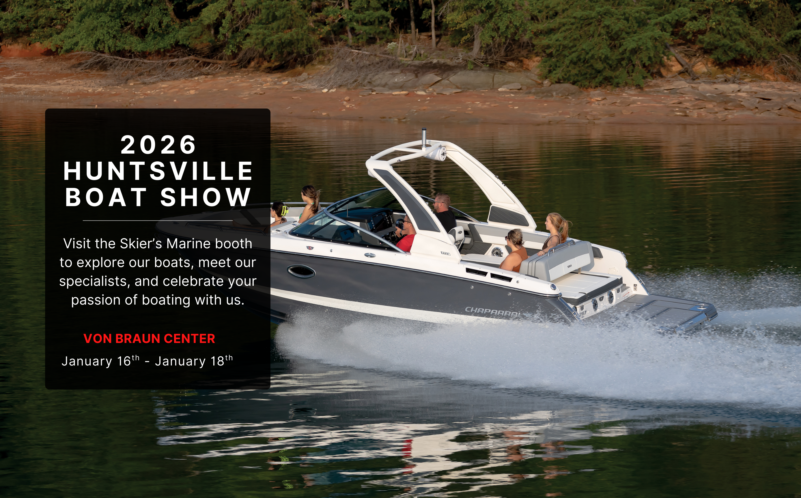 A Chaparral running across the lake.